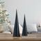 20" Blue & Gold Triangular Christmas Tree Tabletop Décor
